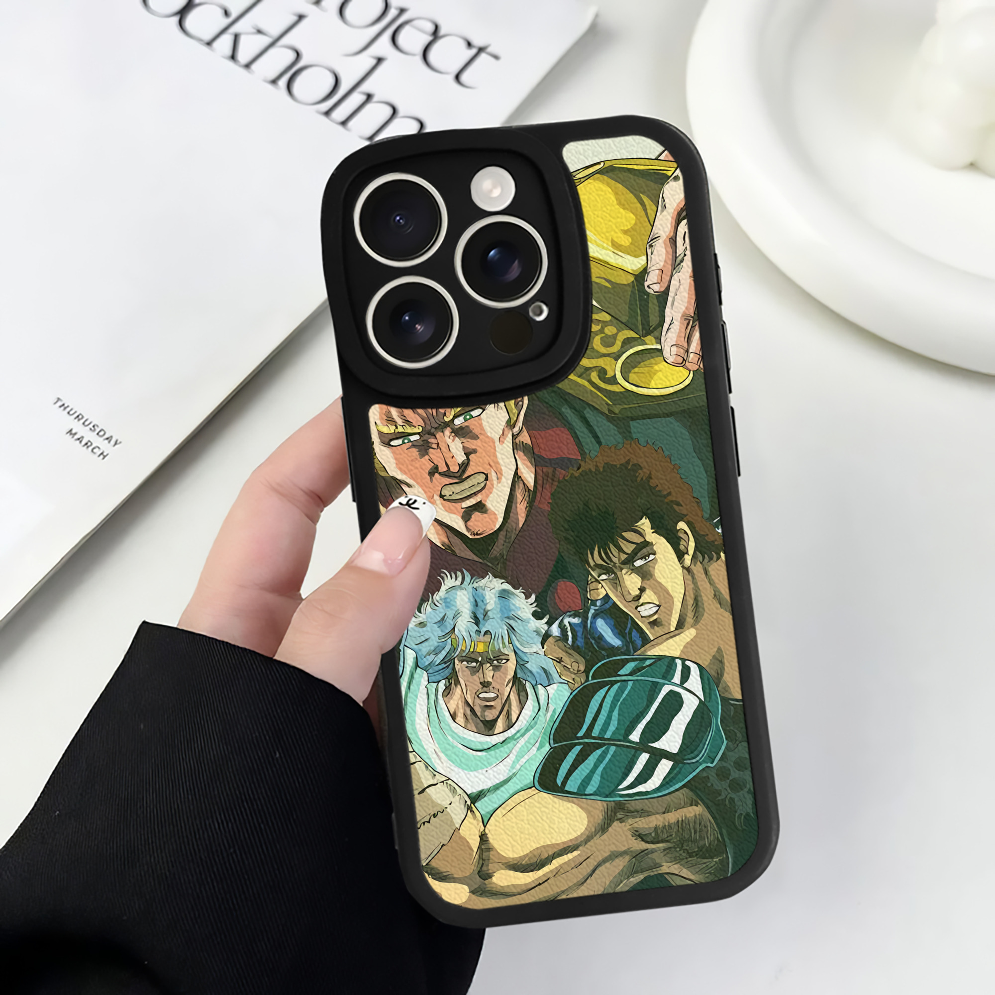 （画像用） 北斗の拳 Fist of the North Star 【iPhone 16シリーズ対応】シリコンスマホケース（レザー調） 材質：シリコン